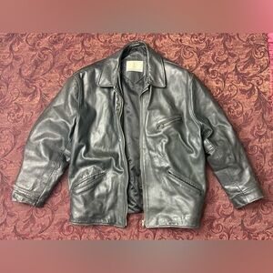 90s London Fog Boxy Leather Jacket